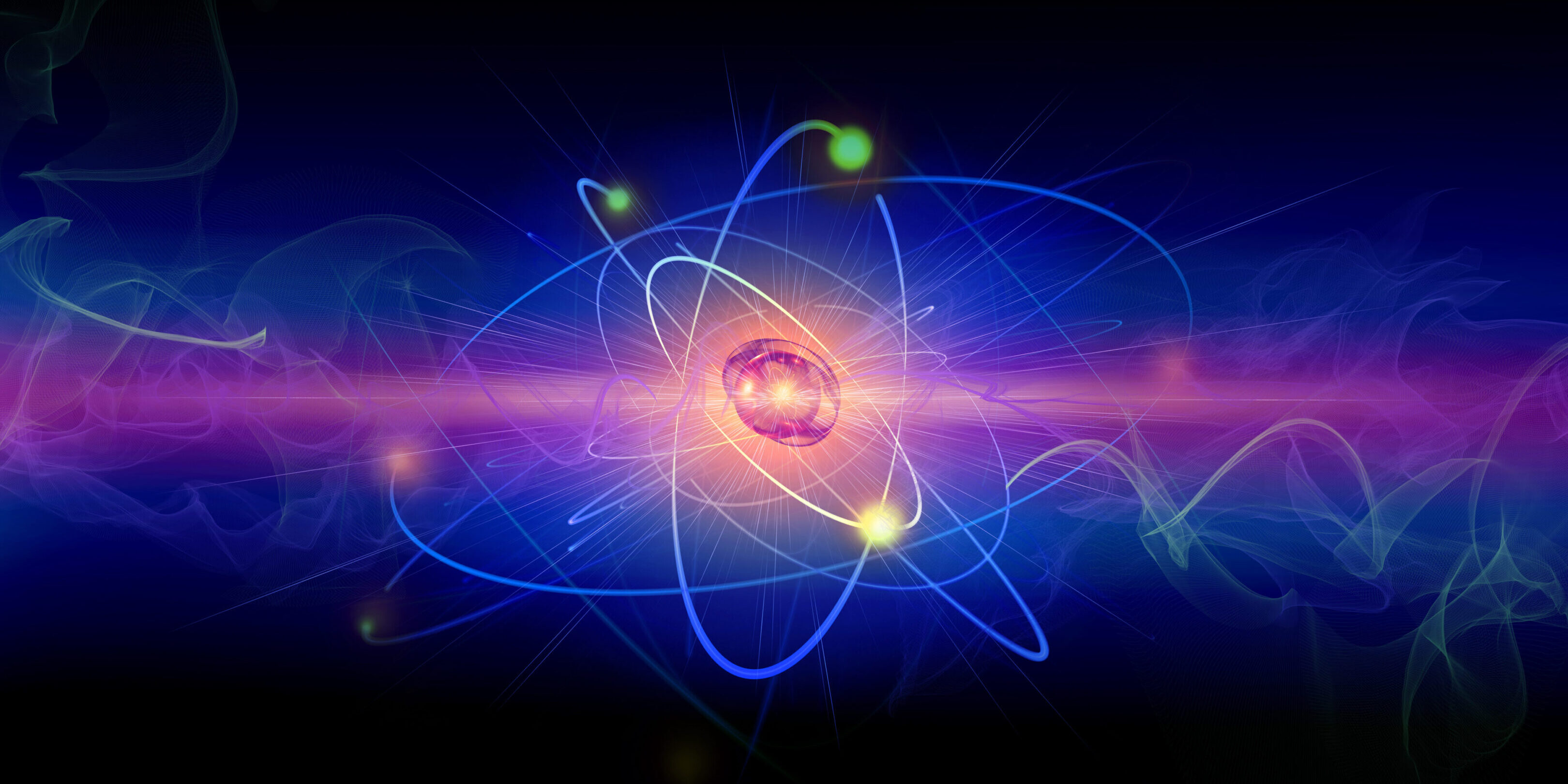 Atom, abstract scientific background Atom, abstract scientific background